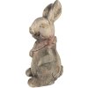 Clayre & Eef 6MG0034 Conejo decorativo 22x19x41 cm en gris y marrón