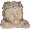 Clayre & Eef 6MG0038 Maceta Cabeza 20x20x19 cm Gris Beige