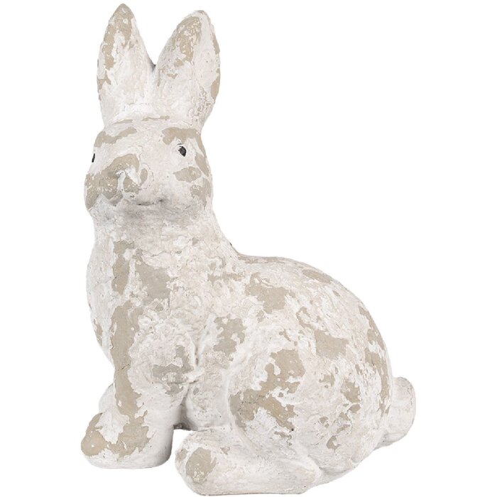 Clayre & Eef 6MG0044 Decoración Conejo 29x19x39 cm Blanco Beige