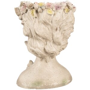 Clayre & Eef 6PR3895 Macetero Mujer Gris 20x18x26 cm