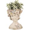 Clayre & Eef 6PR3895 Macetero Mujer Gris 20x18x26 cm