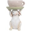 Clayre & Eef 6PR3998 Conejo Decorativo 15x14x24 cm Beige Rosa