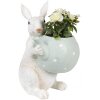 Clayre & Eef 6PR3999 Conejo Decorativo Beige Verde 17x17x23 cm Estilo Campestre