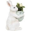 Clayre & Eef 6PR3999 Conejo Decorativo Beige Verde 17x17x23 cm Estilo Campestre