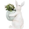 Clayre & Eef 6PR3999 Conejo Decorativo Beige Verde 17x17x23 cm Estilo Campestre