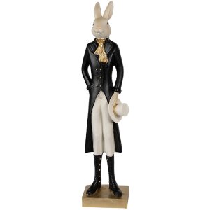 Clayre & Eef 6PR4004 Conejo Decorativo Beige Negro...