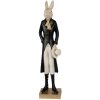 Clayre & Eef 6PR4004 Conejo Decorativo Beige Negro 9x7x34 cm