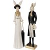 Clayre & Eef 6PR4004 Conejo Decorativo Beige Negro 9x7x34 cm