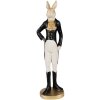 Clayre & Eef 6PR4005 Conejo Decorativo Beige Negro 5x4x20 cm