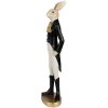 Clayre & Eef 6PR4005 Conejo Decorativo Beige Negro 5x4x20 cm