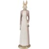 Clayre & Eef 6PR4007 Conejo Decorativo Beige Rosa 8x7x28 cm