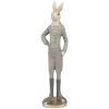 Clayre & Eef 6PR4010 Conejo decorativo Beige/Verde 11x8x40 cm