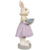 Clayre & Eef 6PR4011 Conejo Decorativo Marrón Morado 10x8x20 cm