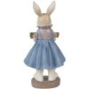 Clayre & Eef 6PR4012 Conejo decorativo 10x8x20 cm Beige Azul