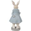 Clayre & Eef 6PR4015 Conejo Decorativo Beige Azul 12x9x26 cm