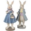 Clayre & Eef 6PR4015 Conejo Decorativo Beige Azul 12x9x26 cm