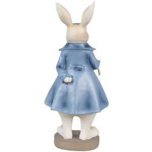 Clayre & Eef 6PR4017 Conejo Decorativo Beige Azul 12x9x26 cm