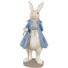 Clayre & Eef 6PR4017 Conejo Decorativo Beige Azul 12x9x26 cm
