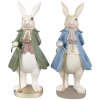 Clayre & Eef 6PR4017 Conejo Decorativo Beige Azul 12x9x26 cm