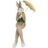 Clayre & Eef 6PR4020 Conejo Decorativo 22x18x43 cm Marrón Verde