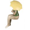 Clayre & Eef 6PR4020 Conejo Decorativo 22x18x43 cm Marrón Verde