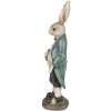 Clayre & Eef 6PR4023 Conejo Decorativo 17x10x38 cm Marrón Verde