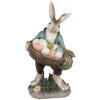 Clayre & Eef 6PR4028 Conejo Decorativo 18x16x32cm Marrón Verde