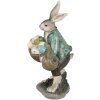 Clayre & Eef 6PR4028 Conejo Decorativo 18x16x32cm Marrón Verde