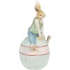 Clayre & Eef 6PR4029 Conejo Decorativo Marrón Azul 15x12x25 cm