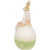 Clayre & Eef 6PR4030 Conejo Decorativo 13x11x24cm Marrón Verde