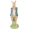 Clayre & Eef 6PR4031 Conejo Decorativo Marrón Verde 11x11x30 cm