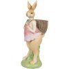 Clayre & Eef 6PR4032 Conejo Decorativo 11x11x31cm Marrón Rosa