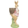 Clayre & Eef 6PR4032 Conejo Decorativo 11x11x31cm Marrón Rosa