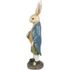 Clayre & Eef 6PR4033 Conejo Decorativo 17x10x38cm Marrón Azul