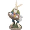 Clayre & Eef 6PR4035 Conejo Decorativo 18x16x32cm Beige Verde