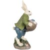 Clayre & Eef 6PR4035 Conejo Decorativo 18x16x32cm Beige Verde