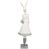 Clayre & Eef 6PR4037 Conejo Decorativo Blanco 10x9x32 cm Poliresina Moderno