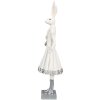 Clayre & Eef 6PR4037 Conejo Decorativo Blanco 10x9x32 cm Poliresina Moderno