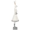 Clayre & Eef 6PR4037 Conejo Decorativo Blanco 10x9x32 cm Poliresina Moderno