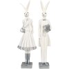 Clayre & Eef 6PR4037 Conejo Decorativo Blanco 10x9x32 cm Poliresina Moderno