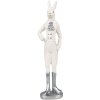 Clayre & Eef 6PR4042 Conejo Decorativo Blanco 8x7x28 cm
