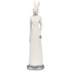 Clayre & Eef 6PR4045 Conejo Decorativo Blanco 5x5x20 cm Poliresina