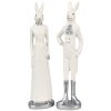 Clayre & Eef 6PR4045 Conejo Decorativo Blanco 5x5x20 cm Poliresina