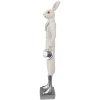 Clayre & Eef 6PR4046 Conejo Decorativo Blanco 9x7x34 cm Poliresina