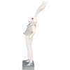 Clayre & Eef 6PR4047 Conejo Decorativo Blanco Plata 9x13x36 cm