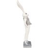Clayre & Eef 6PR4047 Conejo Decorativo Blanco Plata 9x13x36 cm