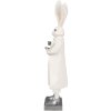 Clayre & Eef 6PR4049 Conejo Decorativo Blanco Plata 14x12x47 cm