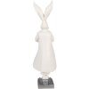 Clayre & Eef 6PR4049 Conejo Decorativo Blanco Plata 14x12x47 cm
