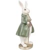 Clayre & Eef 6PR4058 Conejo Decorativo Beige Verde 12x9x26 cm Estilo Campestre