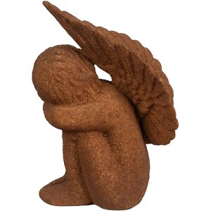 Clayre & Eef 6PR4065 Decoración Ángel 11x7x15 cm Marrón